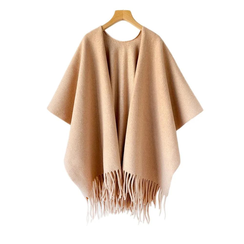 Woven Scarf Blanket - 겨울용 숄, 여성용 두툼하고 따뜻한 술