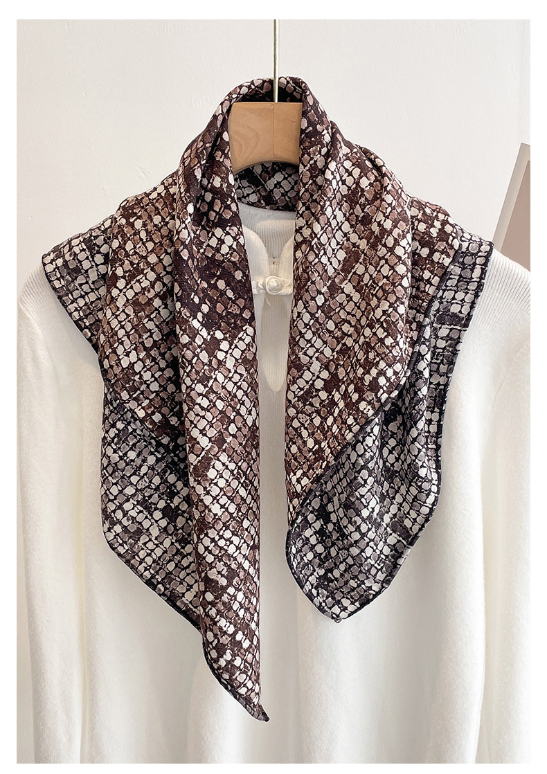 Face Scarf Mask - 70% 울 30% 실크 여성용 스카프