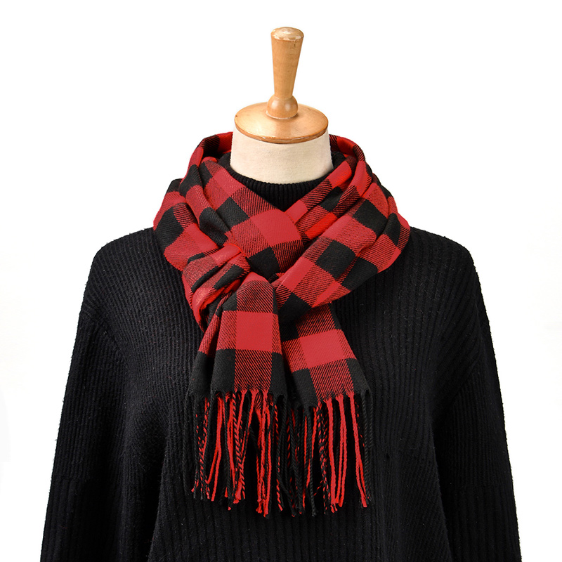 신상 디자인 체크무늬 캐시미어 스카프 남성용 태슬 숄  - Muffler Men Wool 리뷰 및 가격