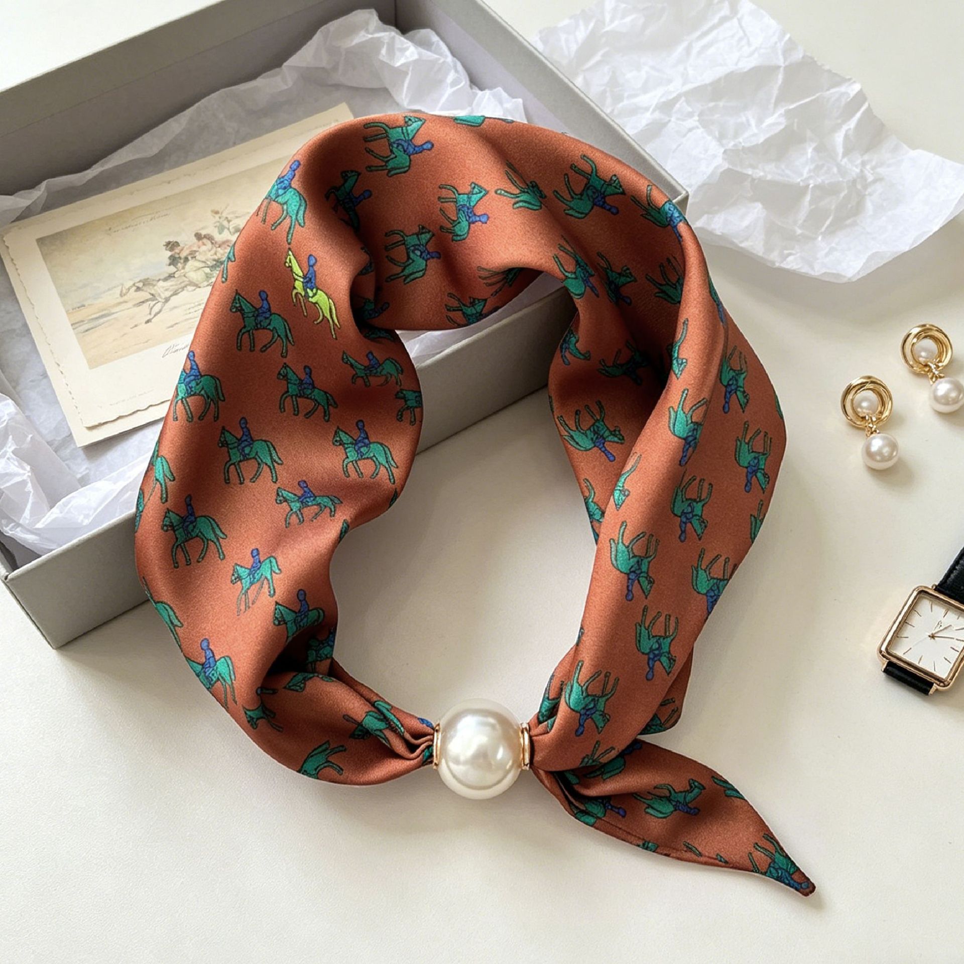 럭셔리 나이트 펄 마그네틱 스카프 여성 여름 다용도 통 - Face Scarf Mask 리뷰 및 가격