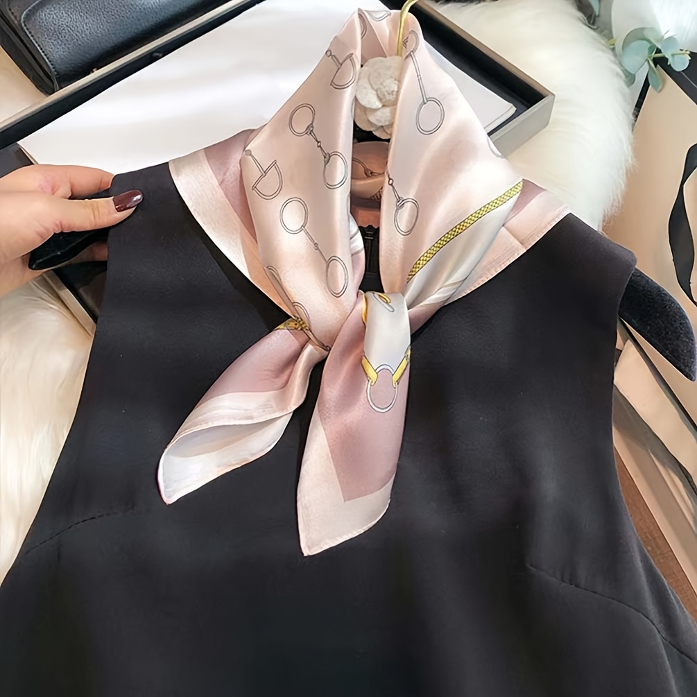 럭셔리 100% 순수 실크 스퀘어 스카프 우아한 기하학 - Scarf Silk Square 리뷰 및 가격