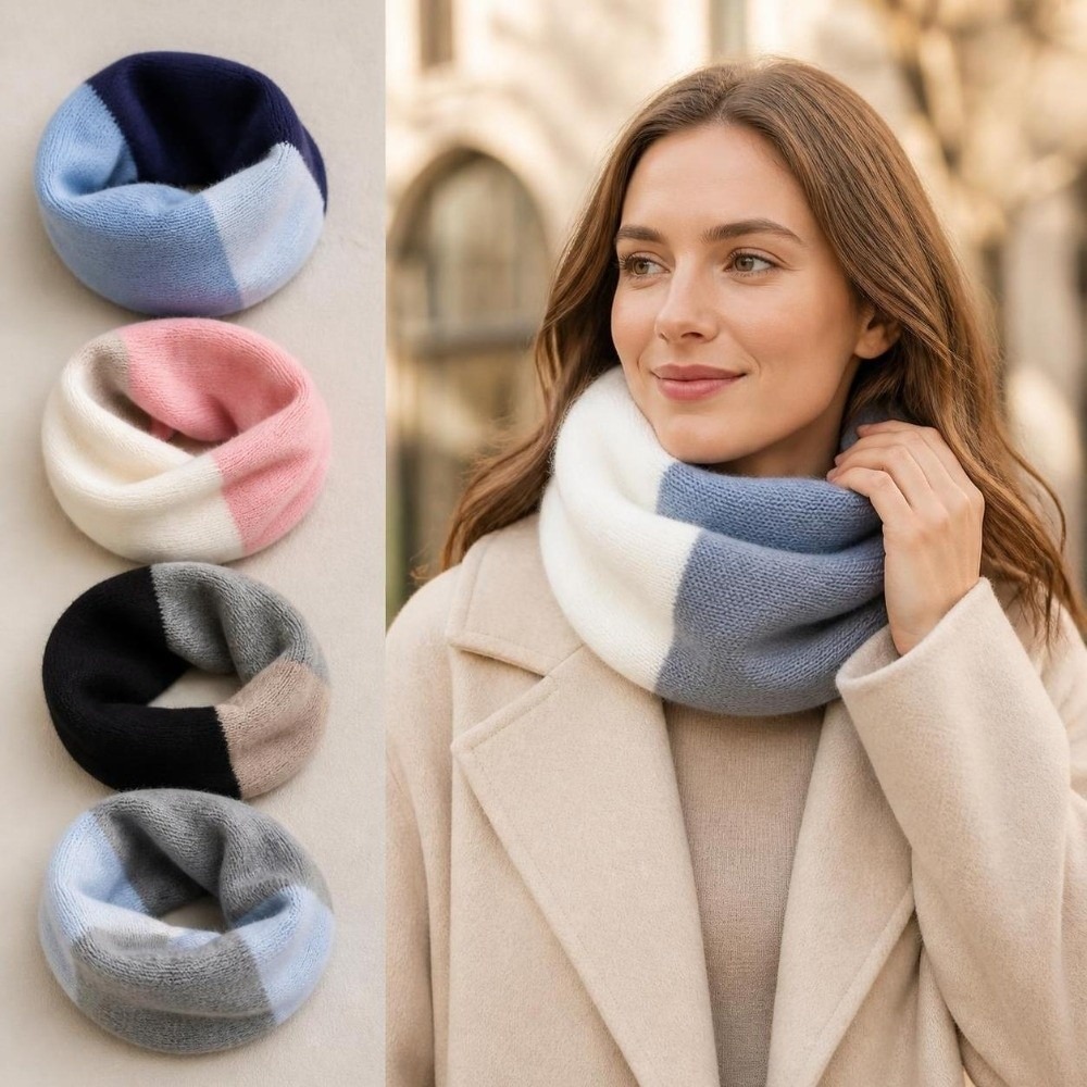 부드러운 배색 무한대 스카프 니트 방풍 루프 넥 게이터 - Infinity Scarf Knit 리뷰 및 가격
